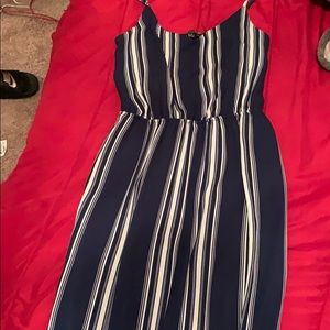 Romper jumpsuit dark blue strips